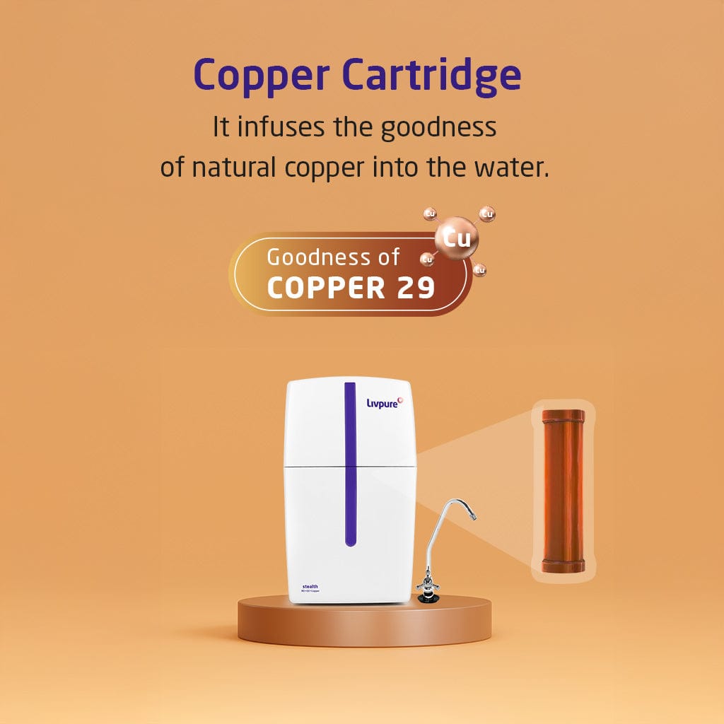 Livpure  RO Family Stealth Under Sink (RO+UV+Copper) Water Purifier on Subscription