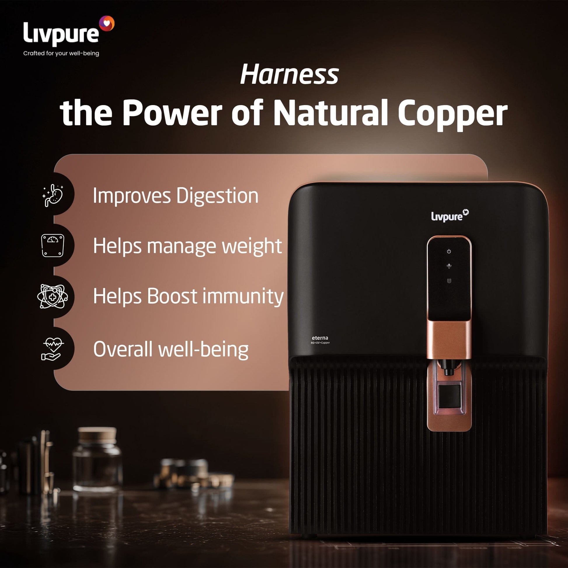 Livpure RO Livpure Eterna RO + UV + Copper