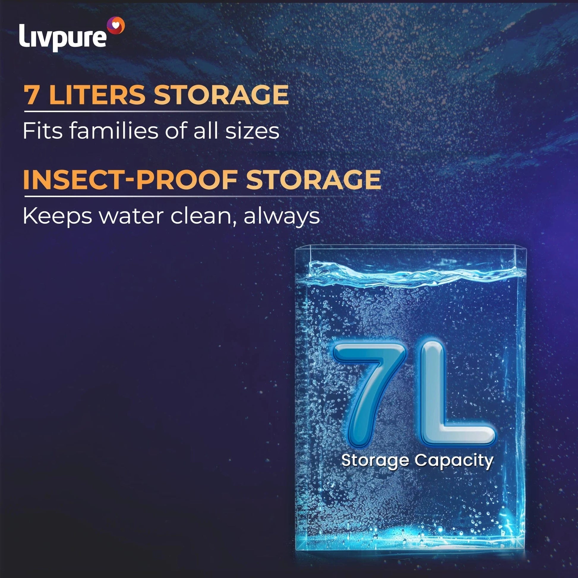 Livpure RO LIVPURE LIV-PEP-STAR-COPPER 7 L RO + UV + UF + Minerals + Copper Water Purifier  (Black)