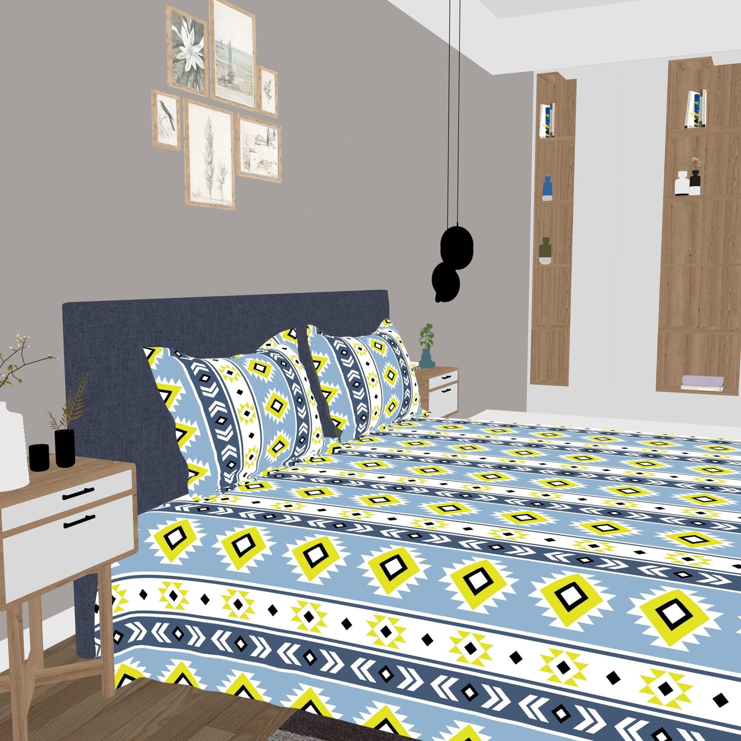 Livpure Sleep Bed & Linen Printed Cotton Bedsheet