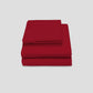 Livpure Sleep Bed & Linen Queen / Red Premium Cotton Fitted Bedsheet Set