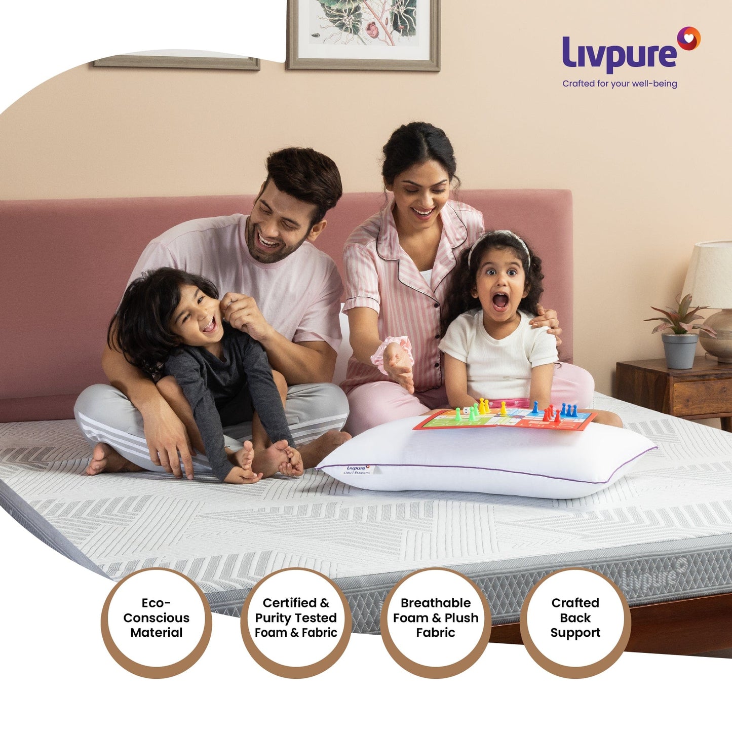 Livpure Sleep Mattress Duos: Reversible Foam Mattress with FreshTech Filter