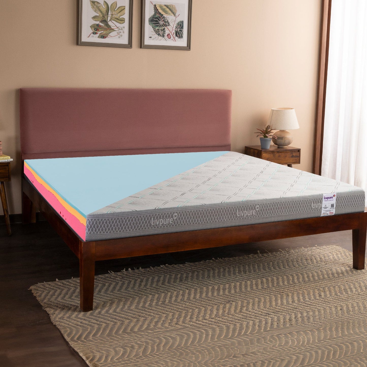 Livpure Sleep Mattress Ortho CurvX: HR + Memory Foam Mattress With Curved Orthopaedic Foam
