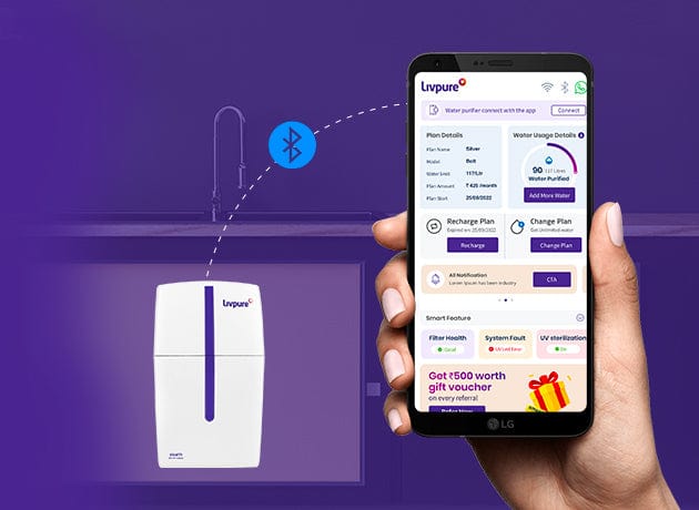 smart app - smart features  - Livpure
