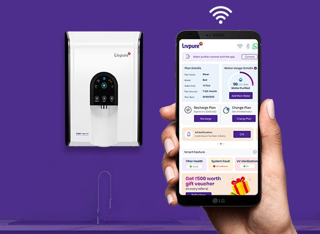 smart app - smart features  - Livpure