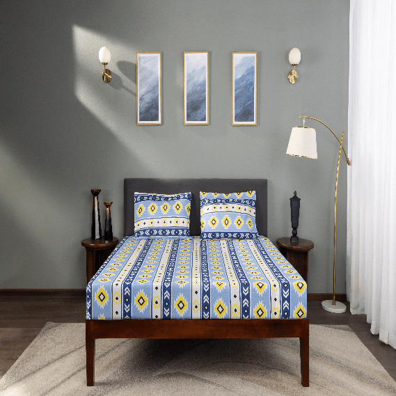 Livpure Sleep Bed & Linen Printed Cotton Bedsheet