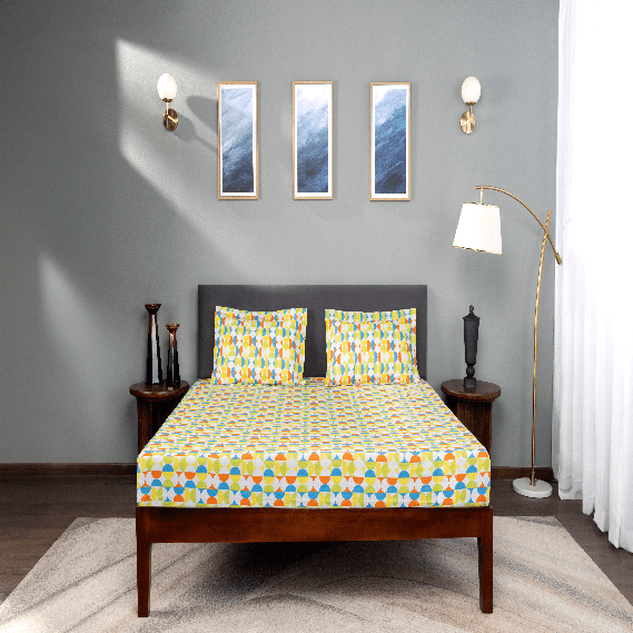 Livpure Sleep Bed & Linen Printed Cotton Bedsheet